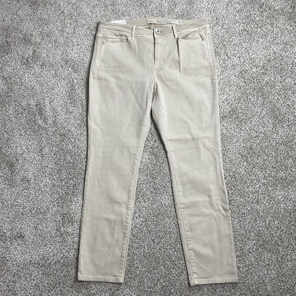 JJill Authentic Fit Slim Ankle Pant in LT Pebble Size 8 Casual Minimalistic - Picture 1 of 10